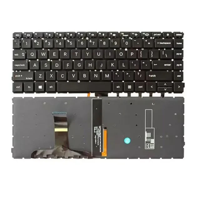 Tastatura za laptop HP ProBook 440 G8 G9 G10 445 G8 G9 G10 mali enter sa pozadinskim osvetljenjem